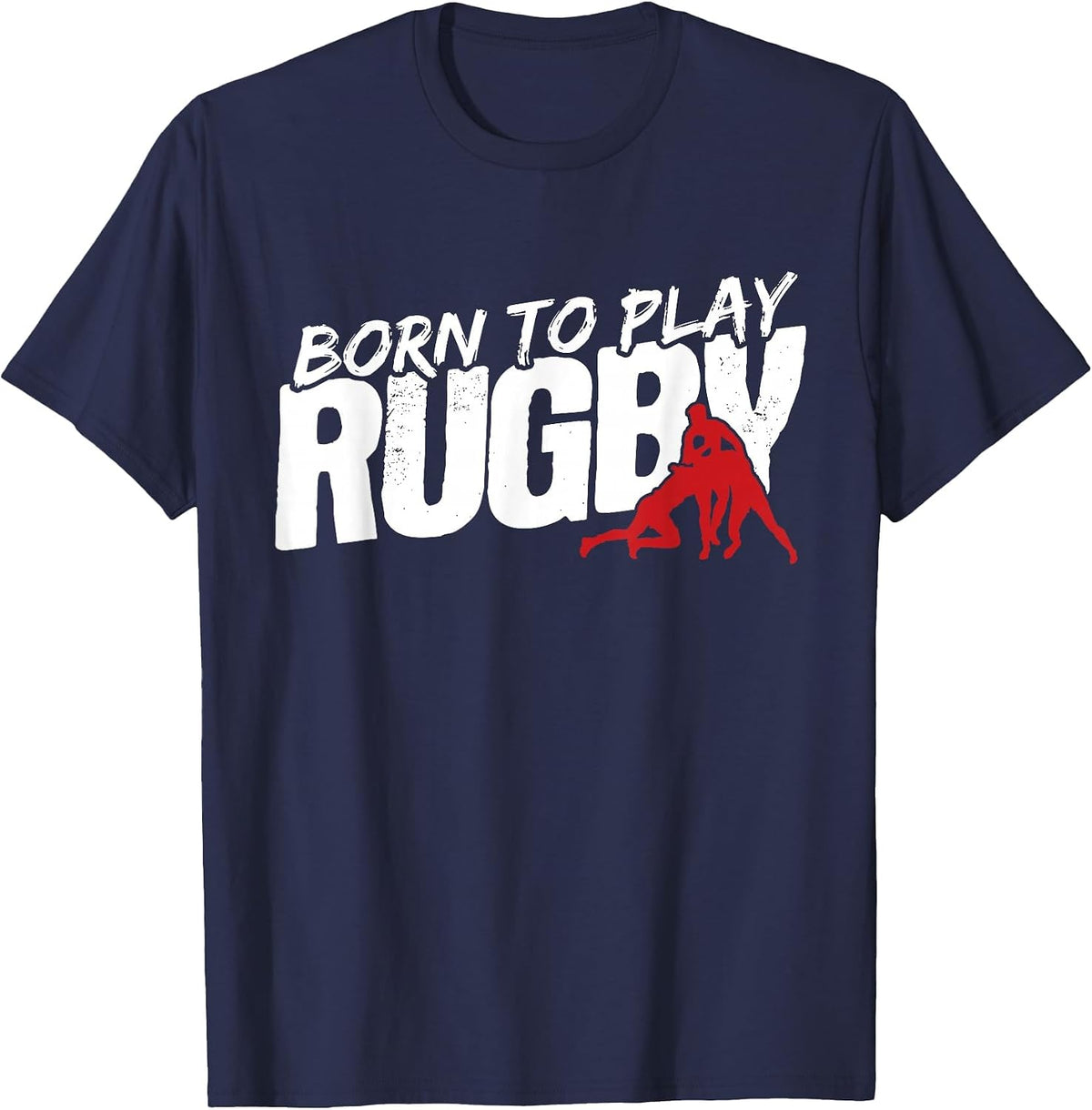 Born to Play Rugby T-Shirt - Navy Blue