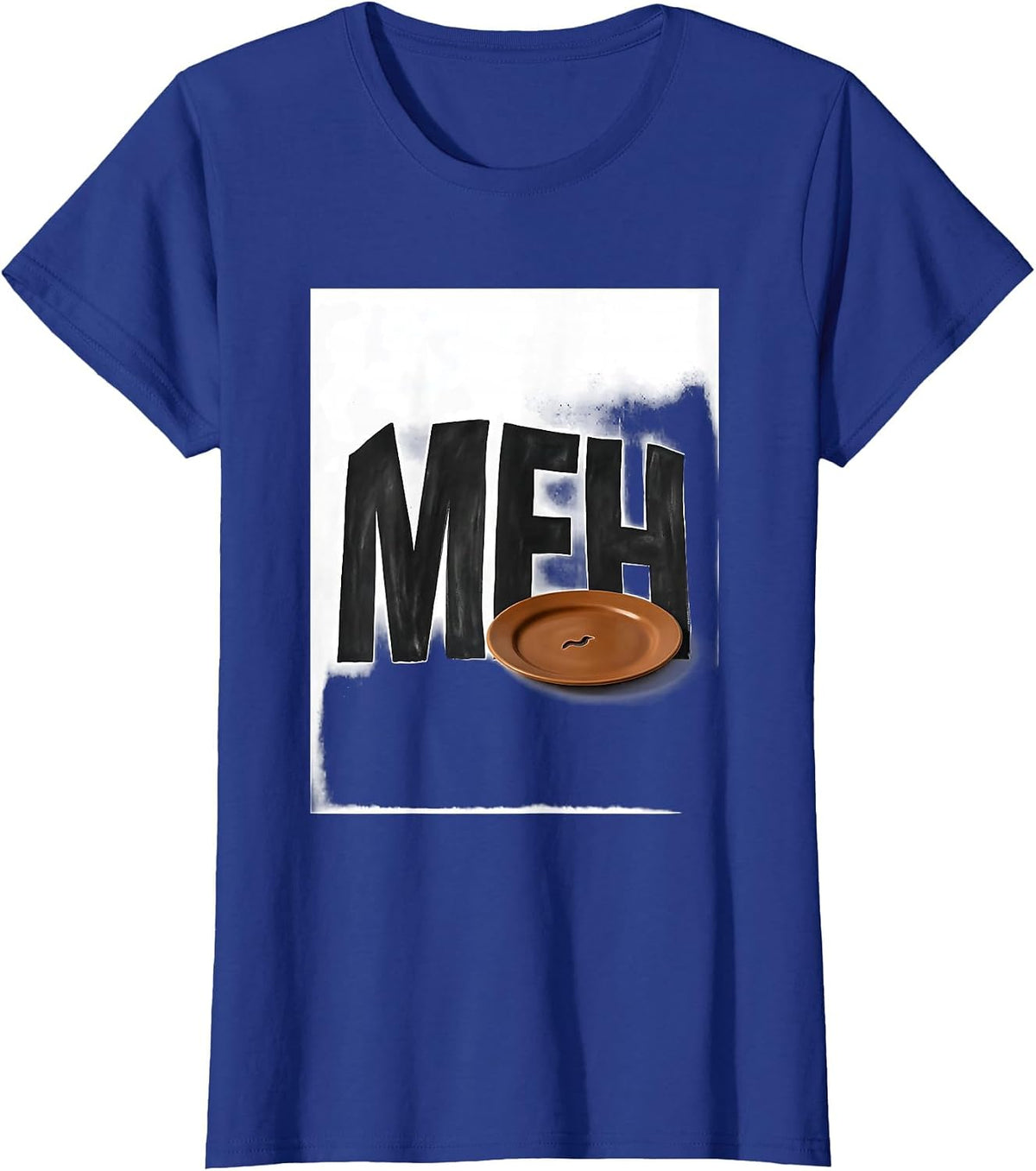 Women's Meh Funny Sloth Lover Lazy Humor Gift T-Shirt - Royal Blue