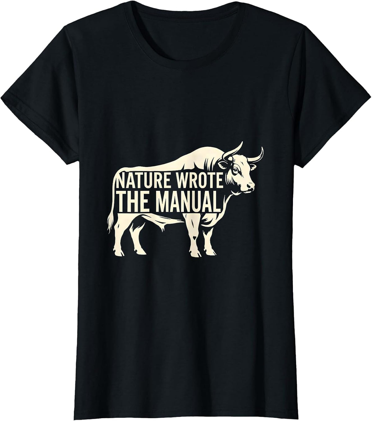Nature Wrote The Manual Outdoor Design T-Shirt - Black