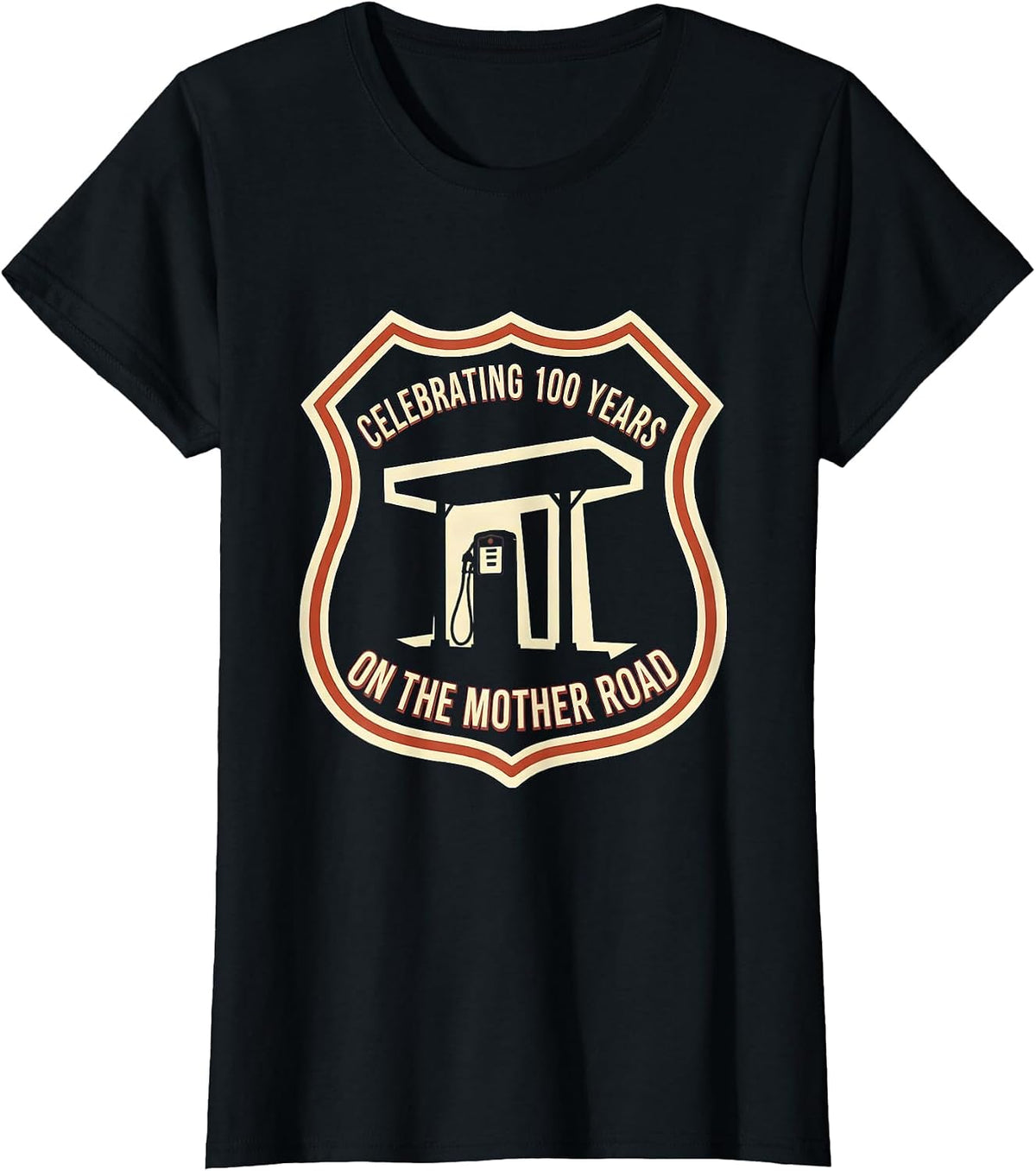 Celebrating 100 Years On The Mother Road Vintage T-Shirt - Black