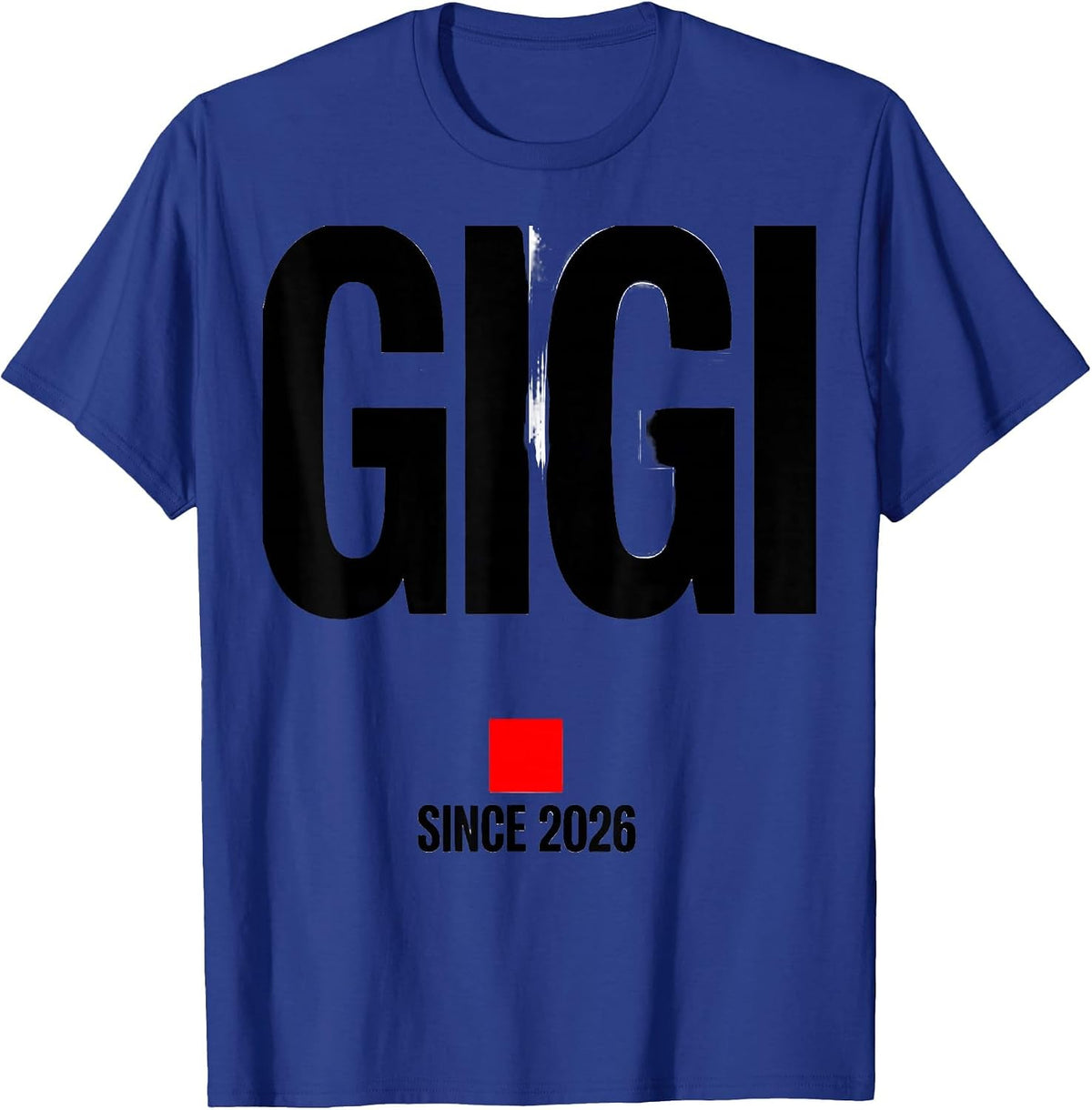 Men's Gigi Since 2026 Geometric Sentimental Family Announcement T-Shirt - Royal Blue