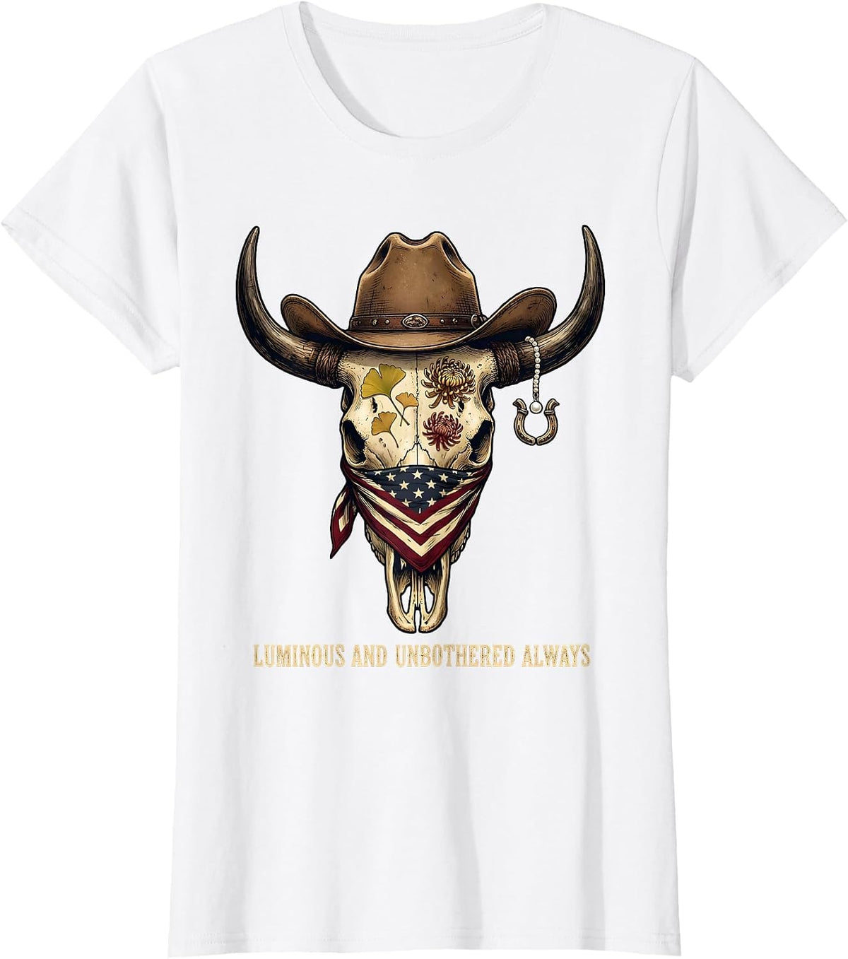 K-Beauty Glass Skin Fall Luminous Design T-Shirt - White