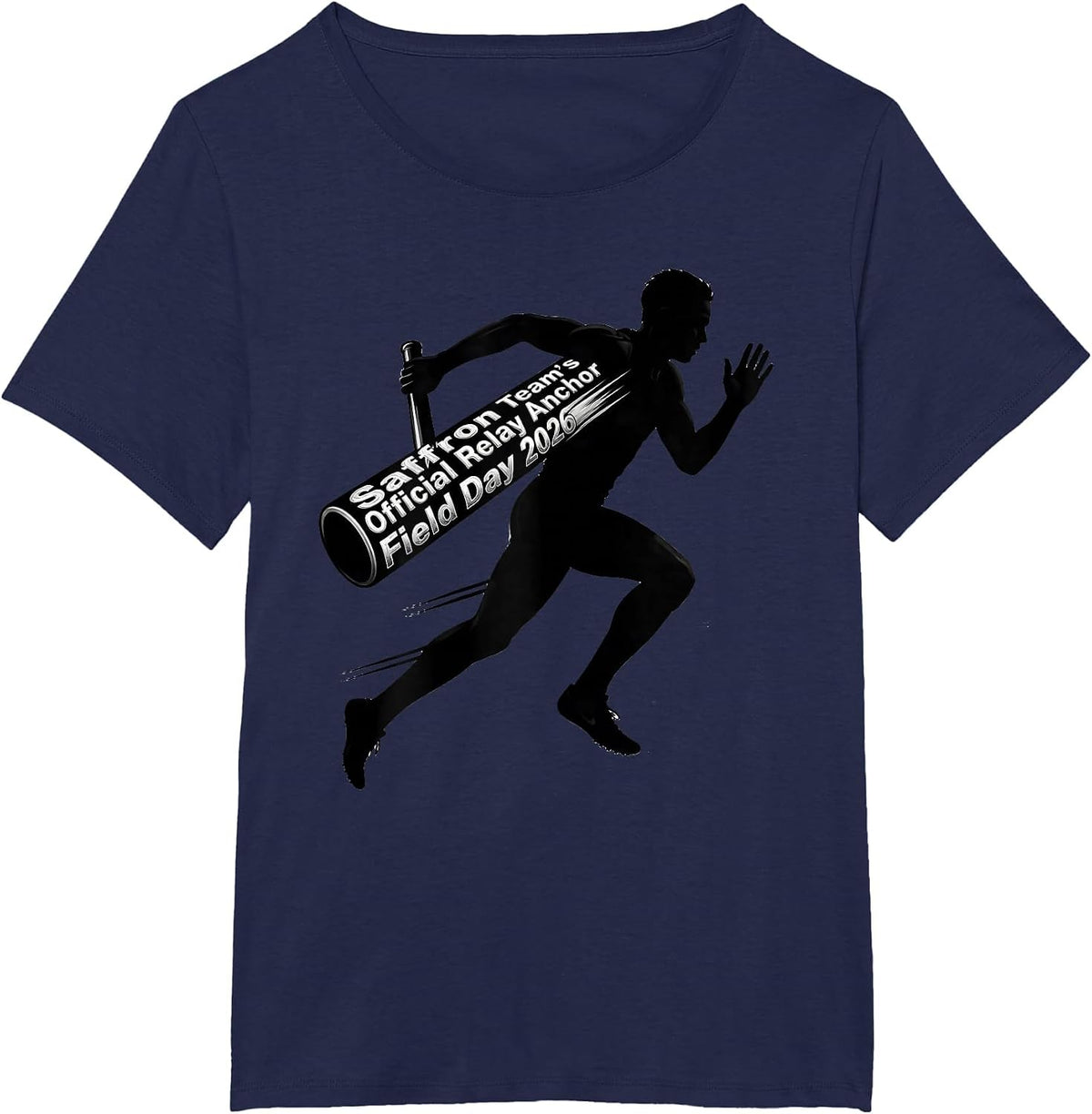 Women's Saffron Team's Official Relay Anchor — Field Day 2026 T-Shirt - Navy Blue
