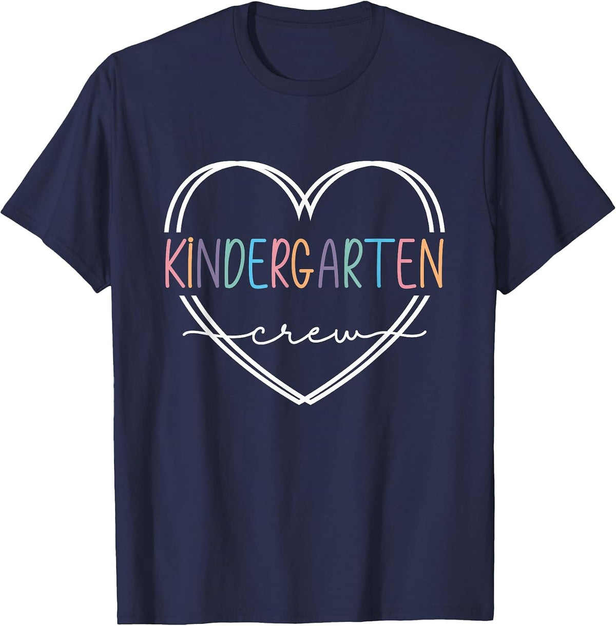 Kindergarten Crew Kinder Crew Teacher Squad Team Preschool T-Shirt - Navy Blue