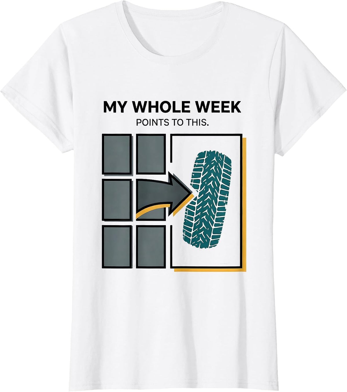 Women's My Whole Week Points To This Rugged Dirt Bike Motocross T-Shirt - White
