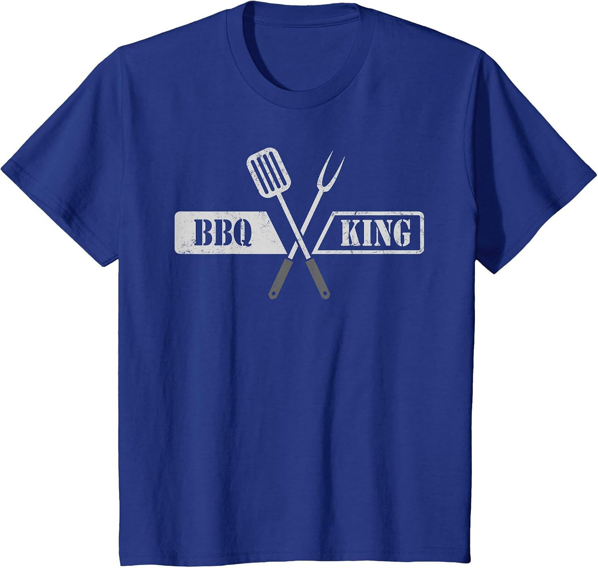 BBQ King Shirt for Grilling Dads & Barbecue Lovers T-Shirt - Royal Blue
