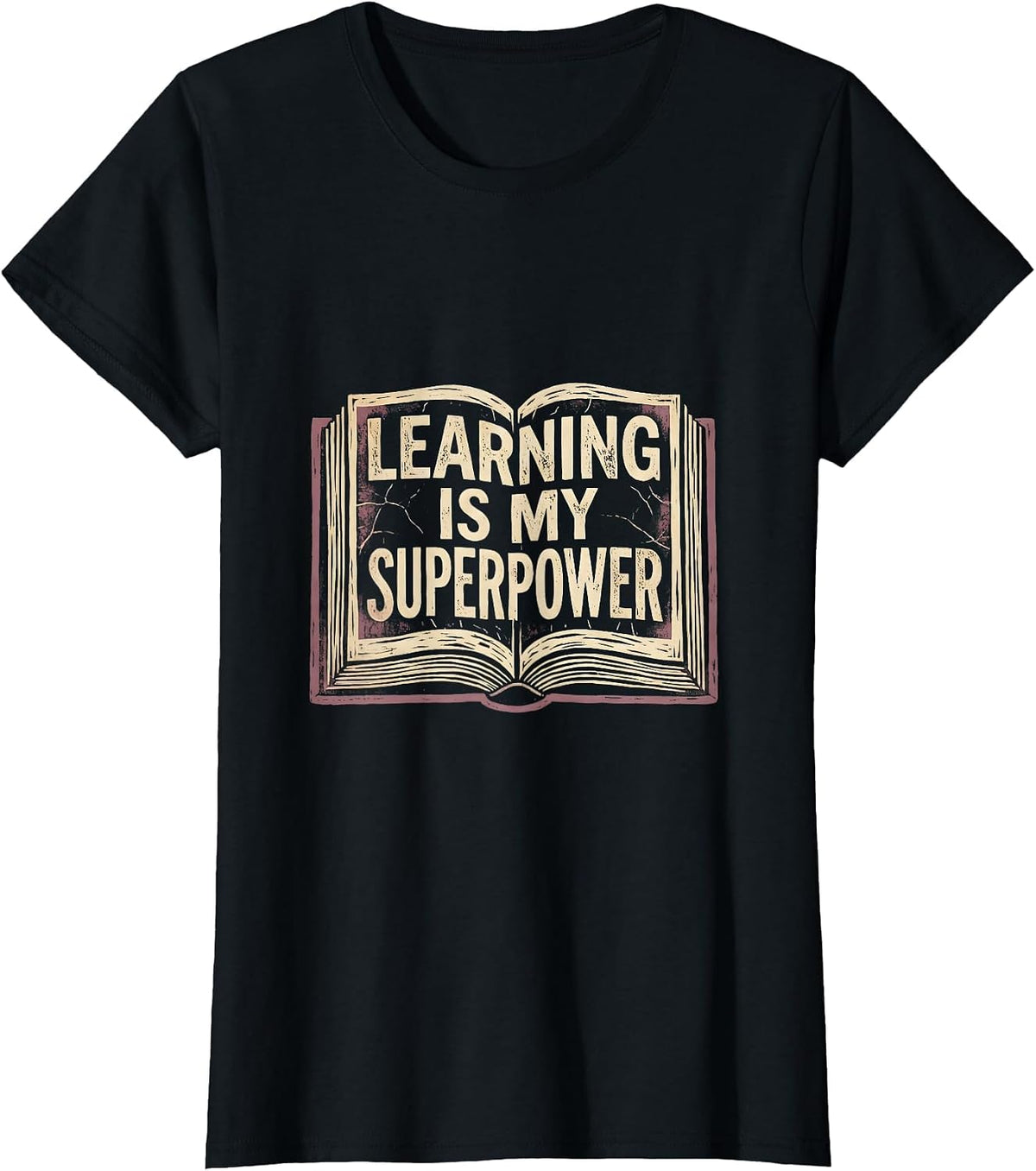 Learning Is My Superpower Second Grade Design T-Shirt - Black