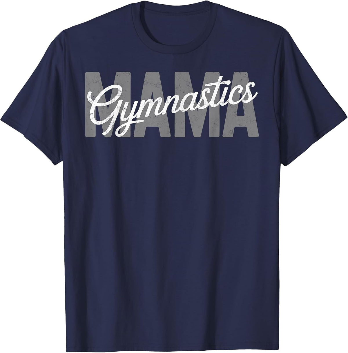 Vintage Gymnastics Mom Mama Rhythmic Gymnast Mother Tee T-Shirt - Navy Blue