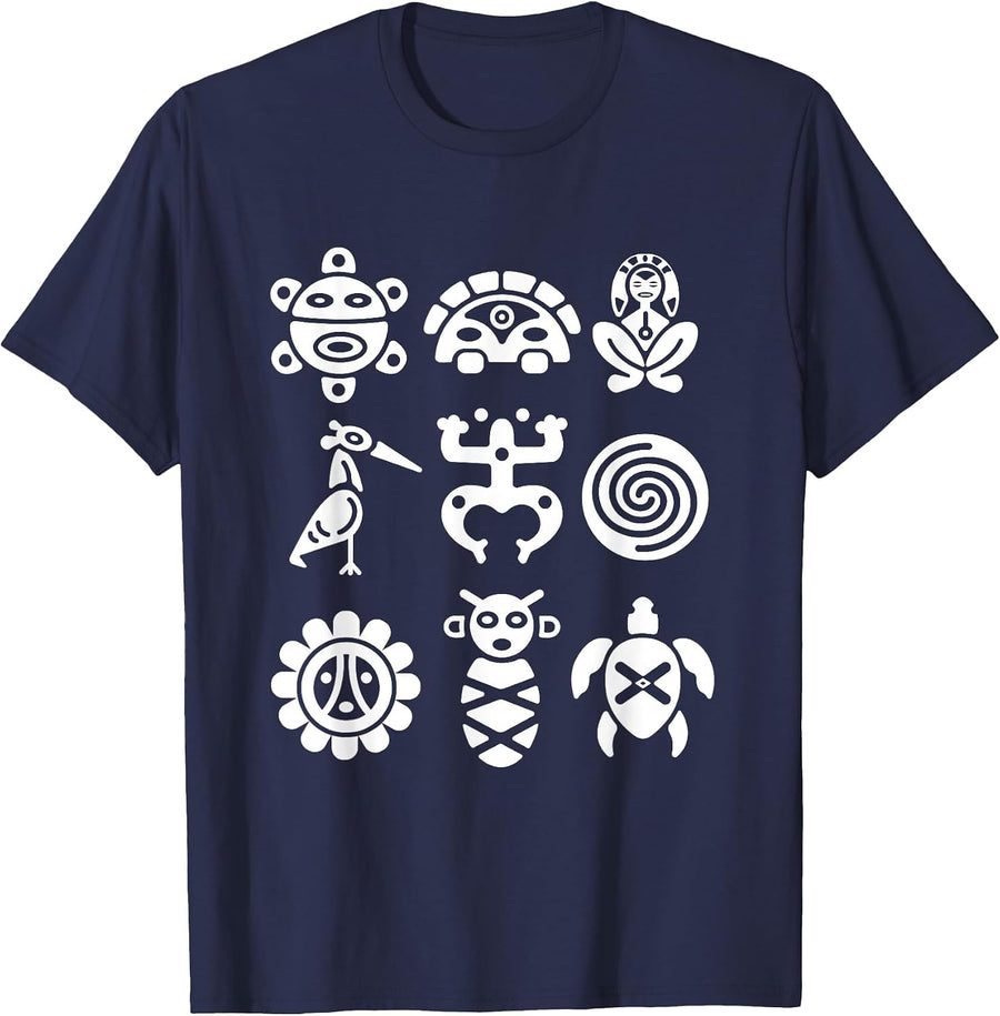 Taino Proud Coqui Frog Atabey Sun Symbol Puerto Rico Boricua T-Shirt - Navy Blue