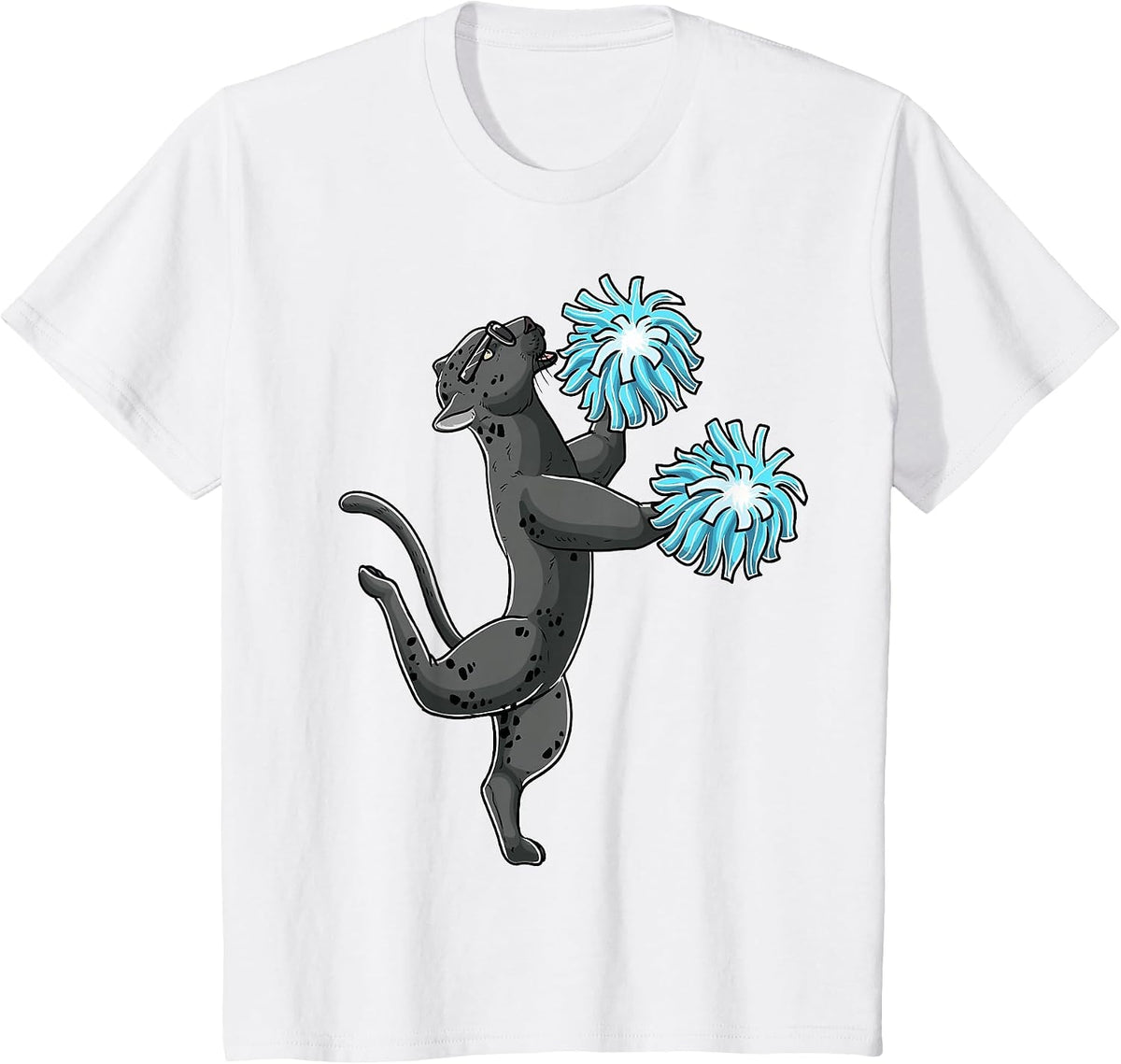 Cheerleading Panther Cheerleader Cheer Flyer T-Shirt - White