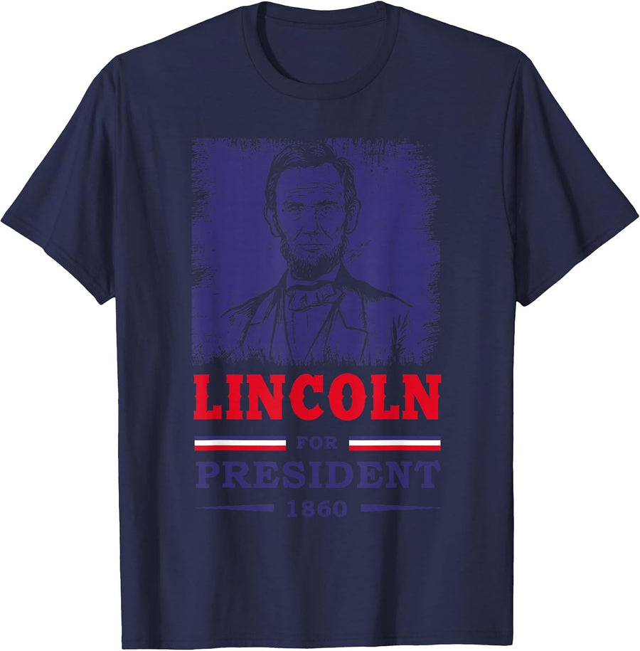 Abraham Lincoln Funny Quote Lincoln for President T-Shirt - Navy Blue