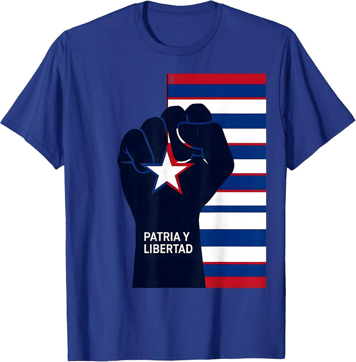 Patria Y Libertad Cuban Heritage Flag Pride Abuelo Gift T-Shirt - Royal Blue
