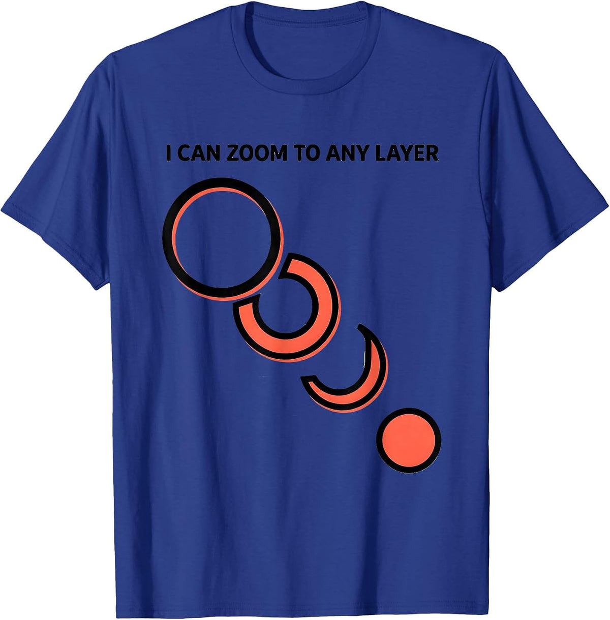 Men's I Can Zoom To Any Layer Astrophysics Science Black Hole T-Shirt - Royal Blue