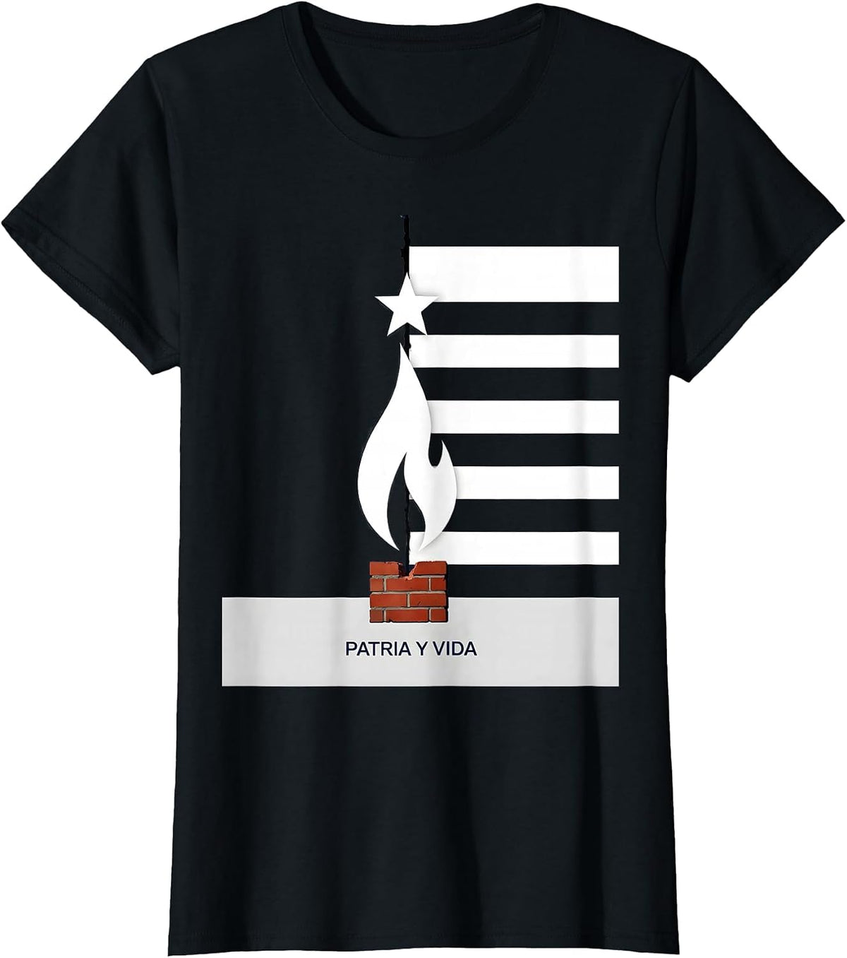 Patria Y Vida Cuban Heritage Flag Pride Humor T-Shirt - Black
