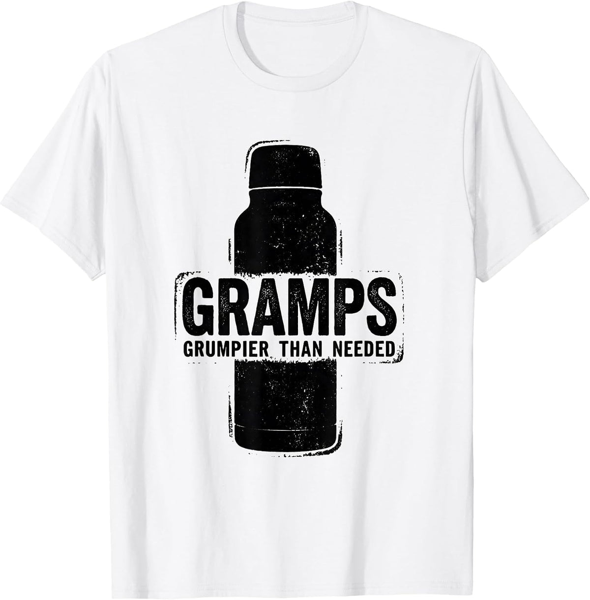 Men's Gramps — Grumpier Than Needed Funny Grumpy Grandpa Christmas T-Shirt - White