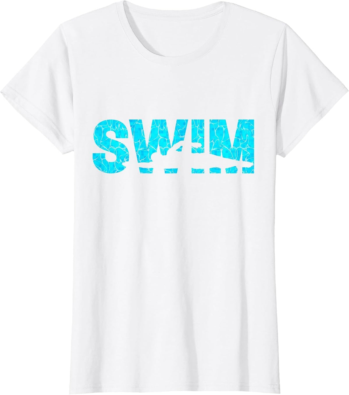 Swimming Swim Swimmer's Silhouette Coach Athlete Sports T-Shirt - White