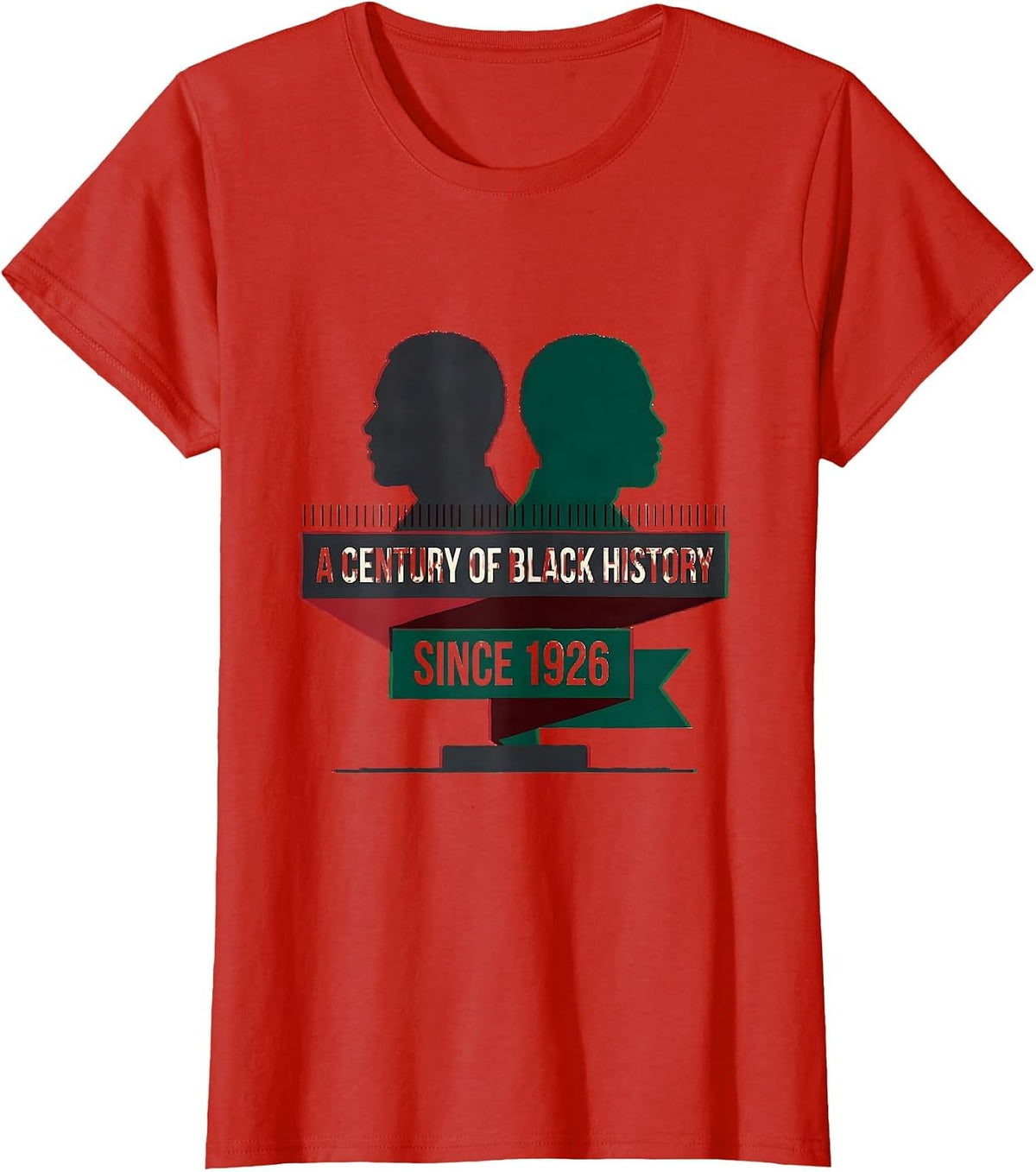Women's A Century Of Black History Since 1926 Centennial Pride T-Shirt - Red