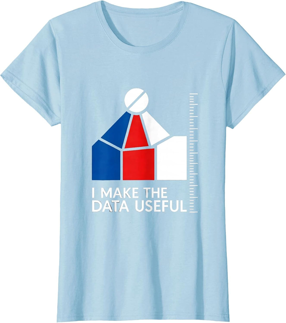 Women's I Make The Data Useful Bauhaus Modernist Special Education T-Shirt - Baby Blue
