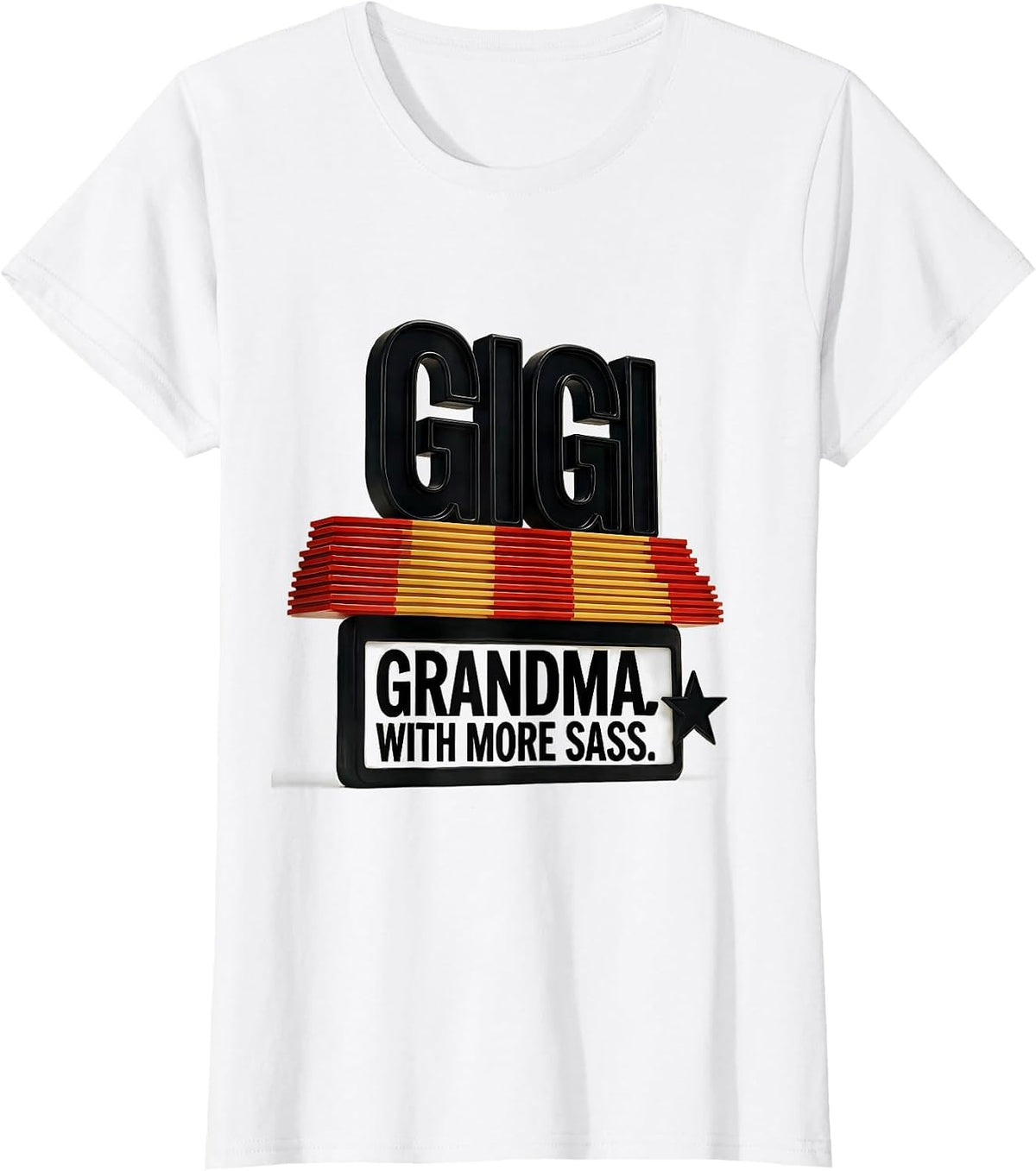 Women's Gigi Grandma With More Sass Funny Grandmother Gift T-Shirt - White