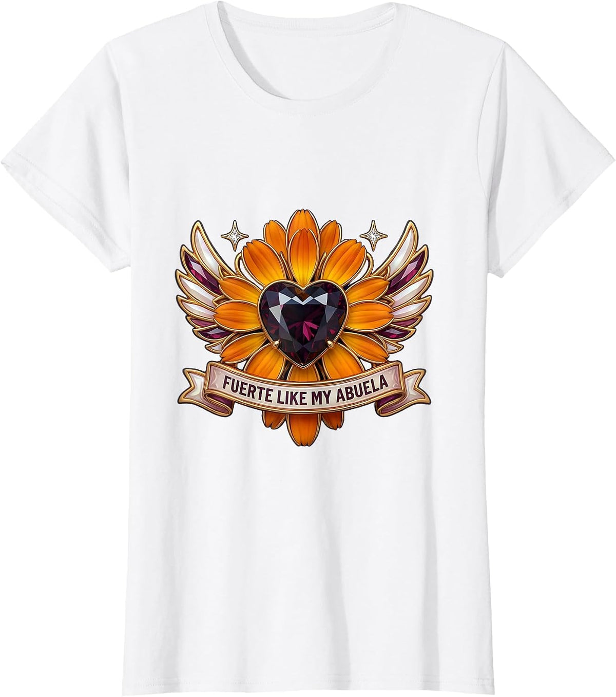 Fuerte Like My Abuela Mexican Pride Design T-Shirt - White