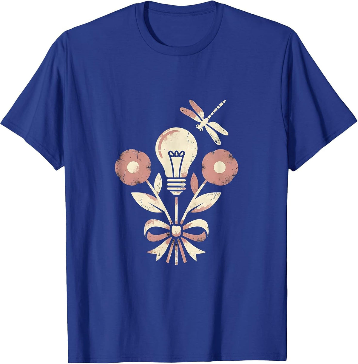 Labor Day Electrician Wiring Light Bulb Graphic T-Shirt - Royal Blue