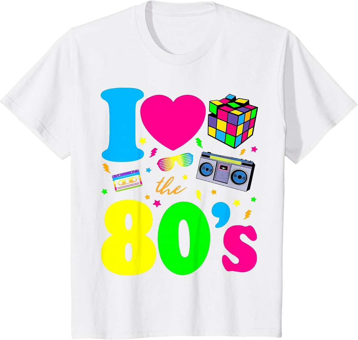 I Love The 80s Classic Nostalgia T-Shirt T-Shirt - White