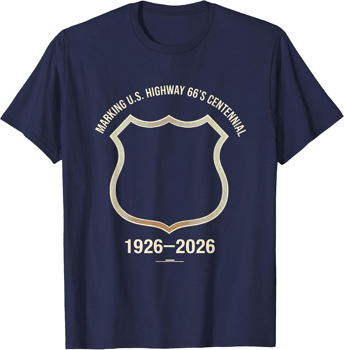 Men's Marking U.S. Highway 66's Centennial, 1926–2026 Vintage T-Shirt - Navy Blue