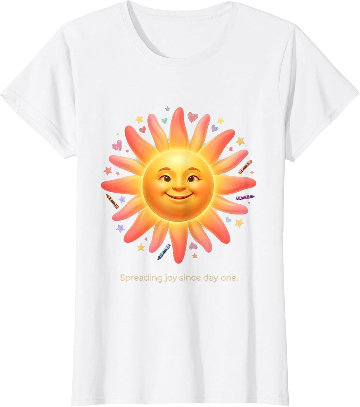 Spreading Joy Since Day One Preschool Teacher T-Shirt - White