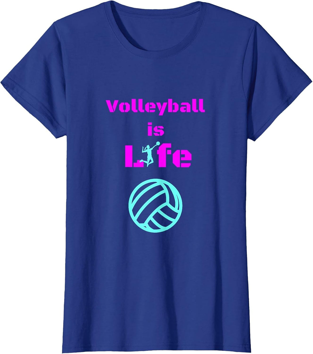 Volleyball is Life Tee Shirt T-Shirt - Royal Blue