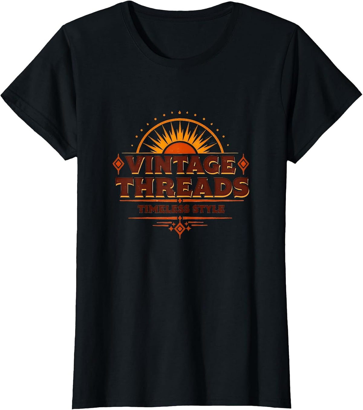 Vintage Threads Timeless Style 70s Retro Design 90s Graphic T-Shirt - Black