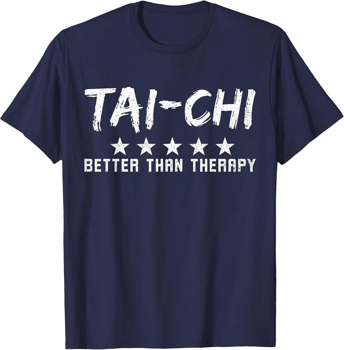 Tai-Chi Better Than Therapy Funny Tai Chi T-Shirt - Navy Blue