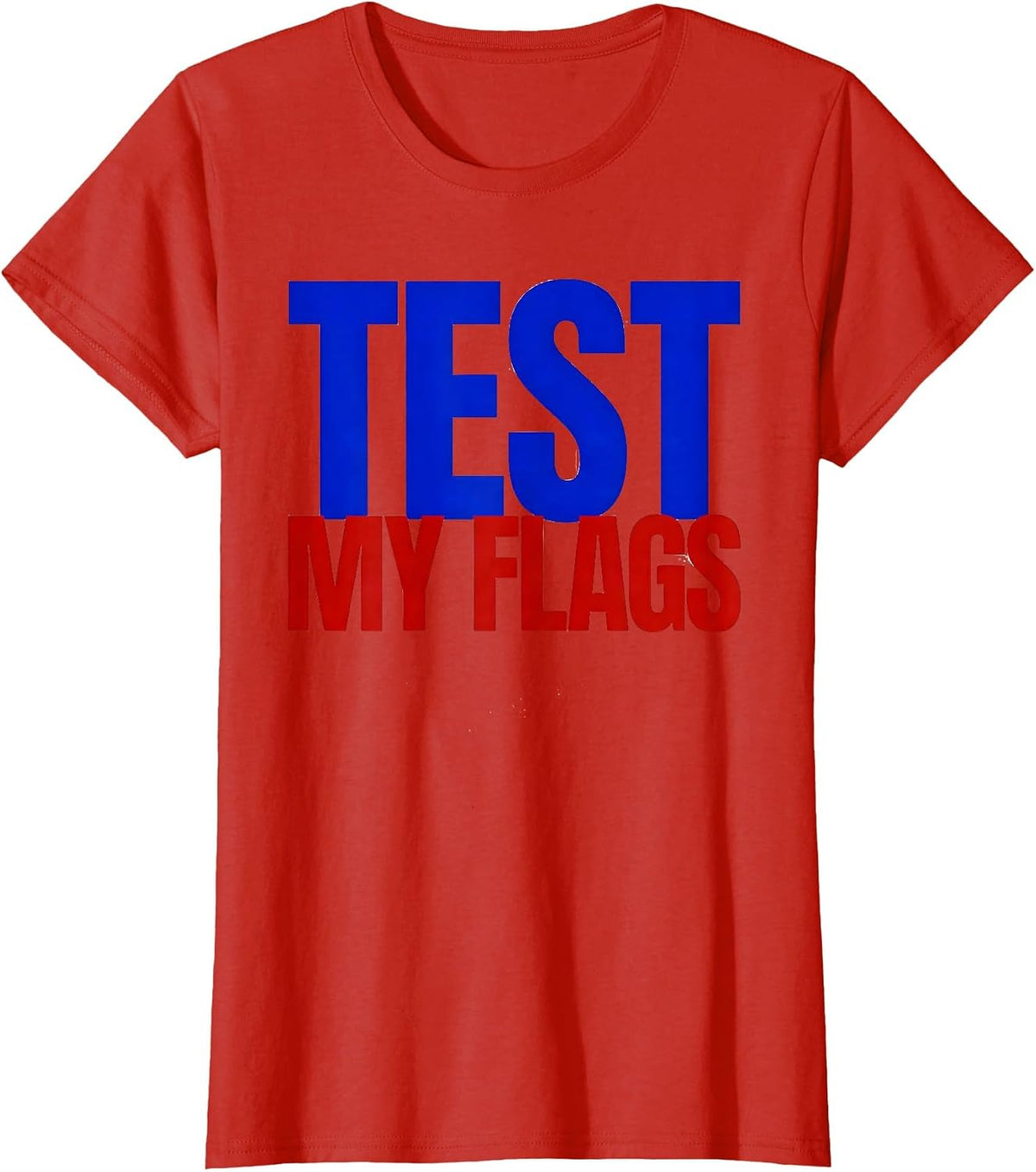 Test My Flags Minimalist Geography Lover World Traveler Gift T-Shirt - Red