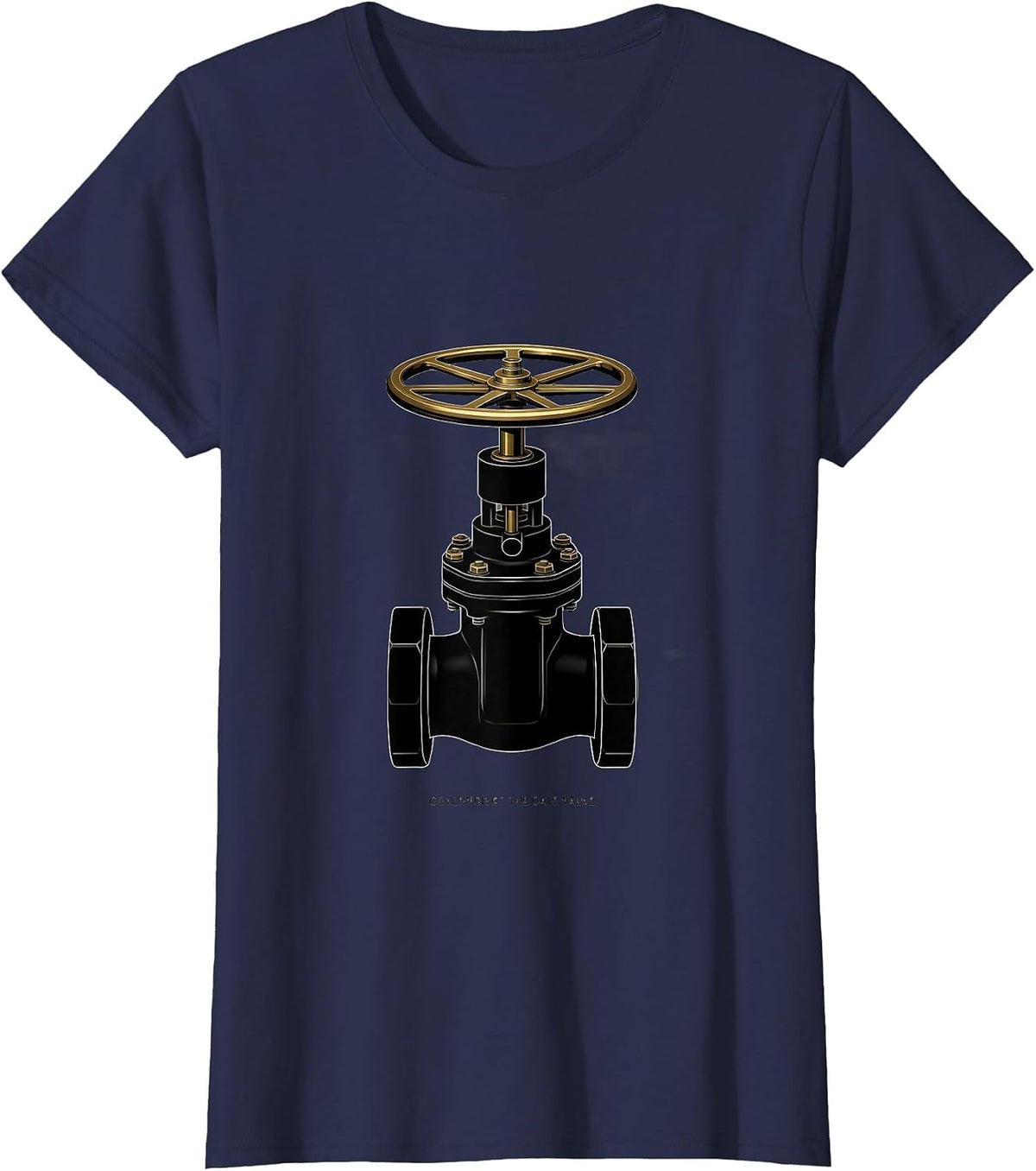 Women's Governor Of The Gate Valve Funny Plumber Pipefitter Gift T-Shirt - Navy Blue