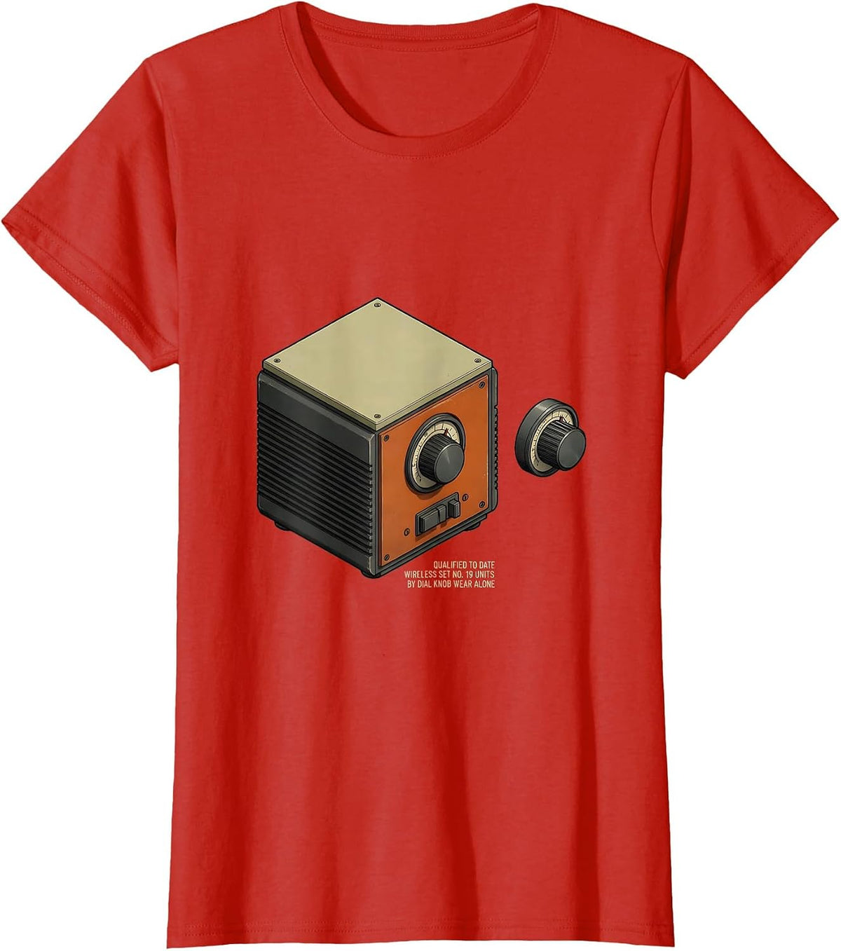 Qualified To Date Wireless Set WWII History Buff T-Shirt - Red
