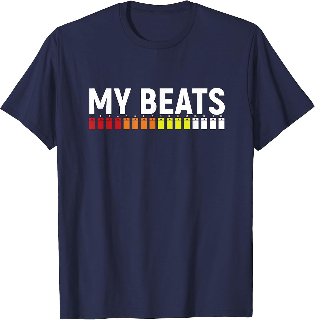 EDM 808 My Beats T-Shirt - Roland Drum Machine T-Shirt - Navy Blue