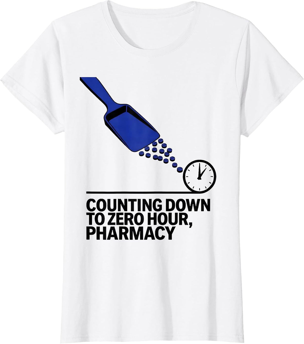 Women's Counting Down To Zero Hour Pharmacy Nurse New Year Shift T-Shirt - White