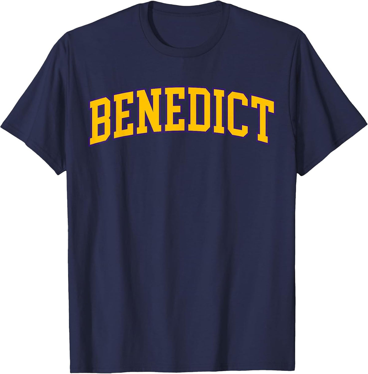 Benedict Vintage College Retro Men Women T-Shirt - Navy Blue