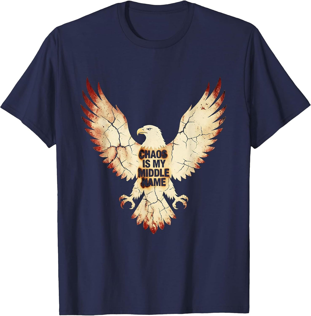 Chaos Is My Middle Name Coordinator Design T-Shirt - Navy Blue