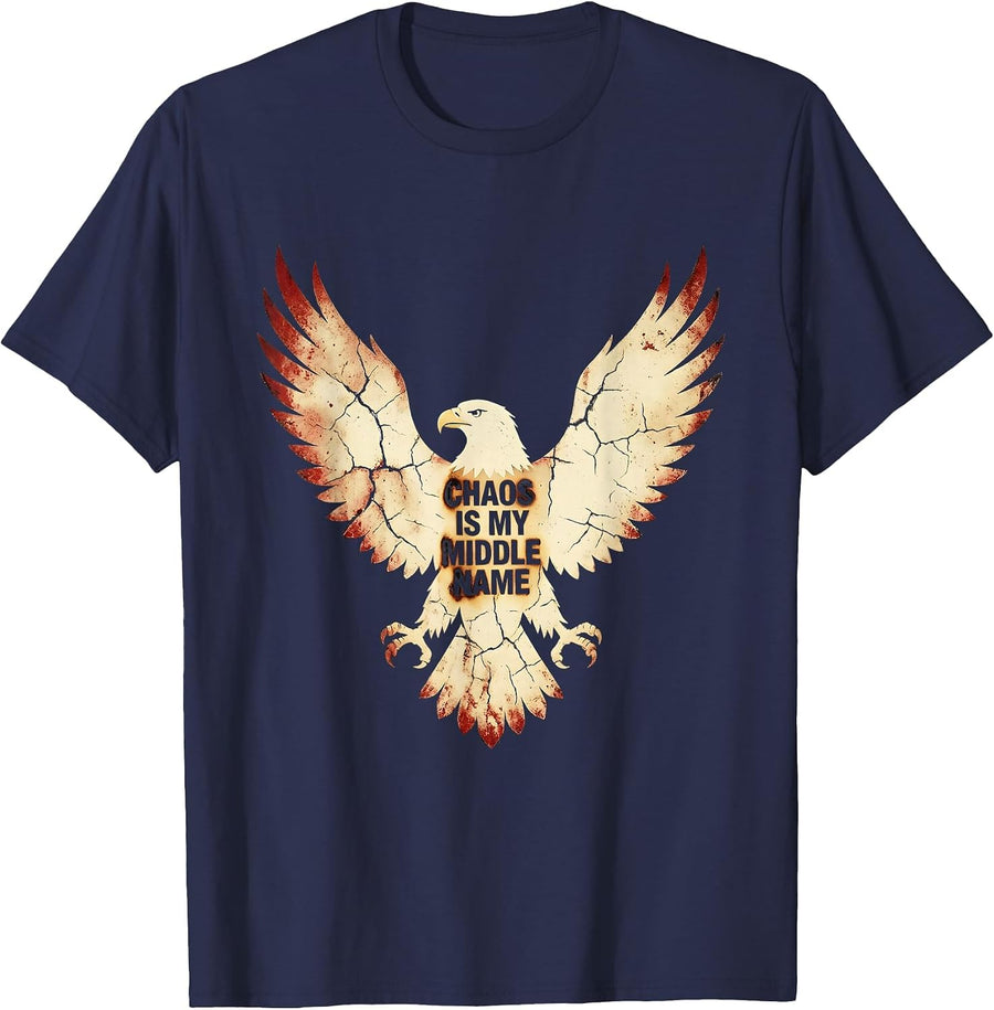 Chaos Is My Middle Name Coordinator Design T-Shirt - Navy Blue