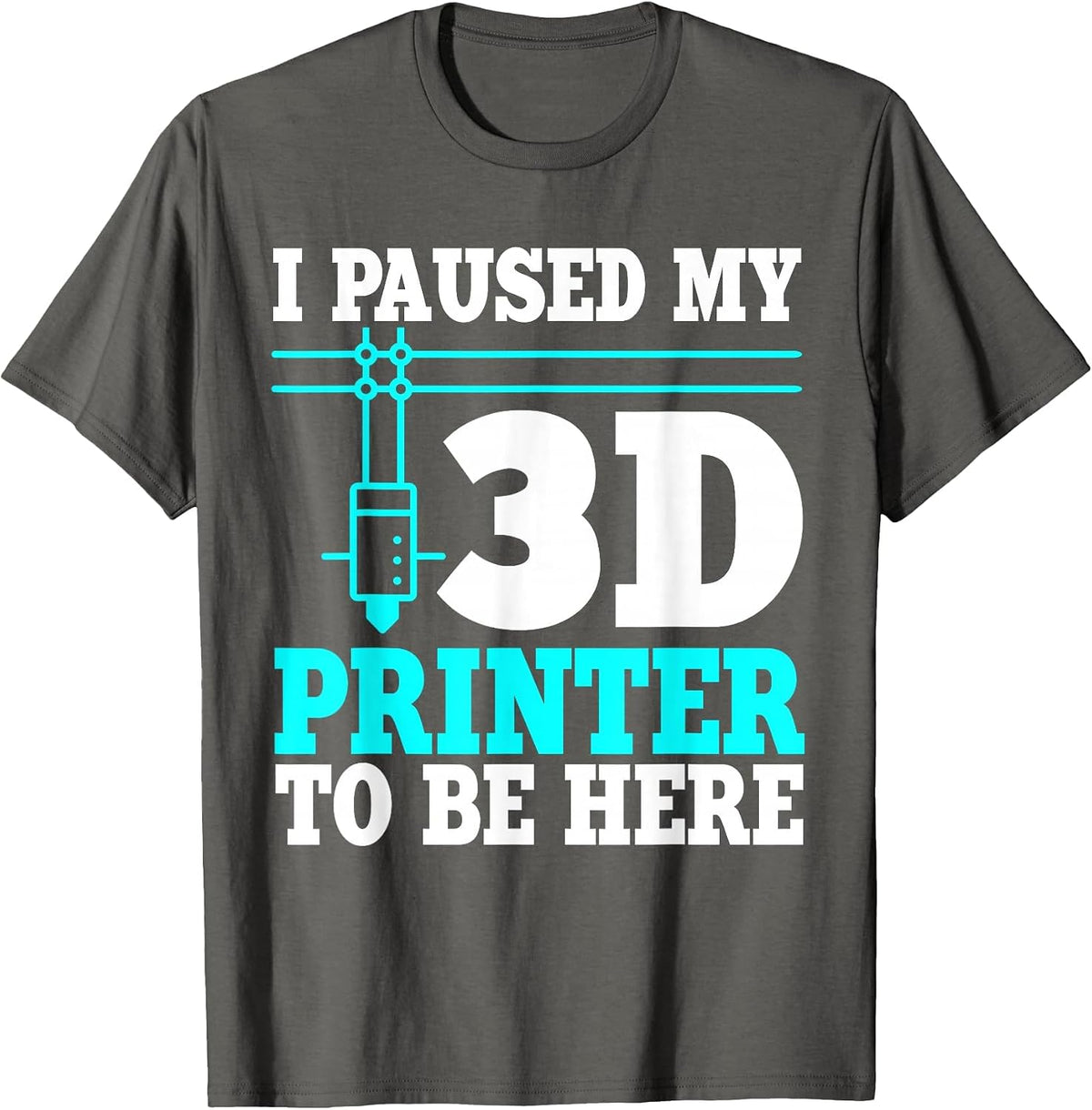3D Printing Printer Designer 3D Printer Artist T-Shirt - Asphalt Grey