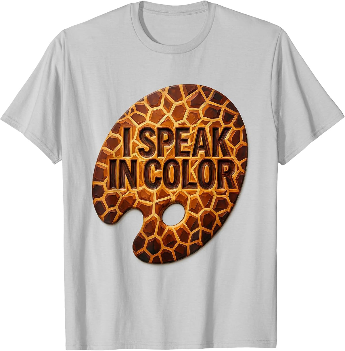 Men's I Speak In Color Art Teacher Design T-Shirt - Silver Grey