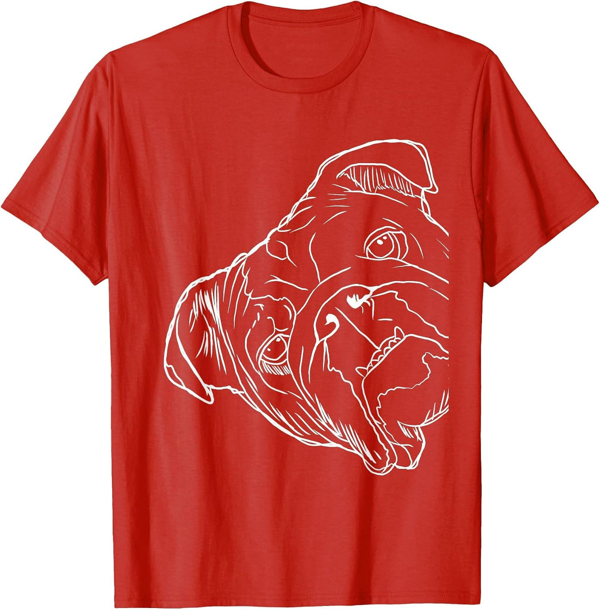 Funny Dog English Bulldog T-Shirt - Red