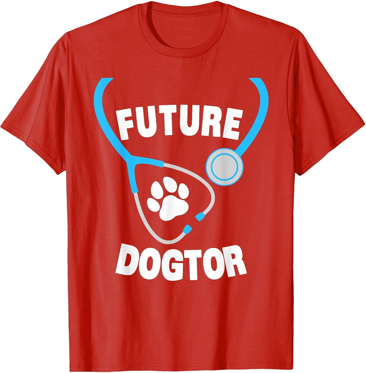 Funny Future Veterinarian Design for Men Women Vet Assistant T-Shirt - Red