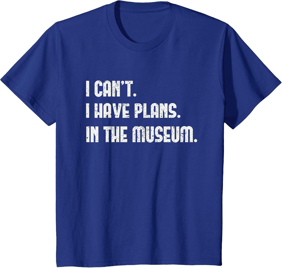 Funny Museum Art Enthusiast History Dinosaur Bugs Animal T-Shirt - Royal Blue