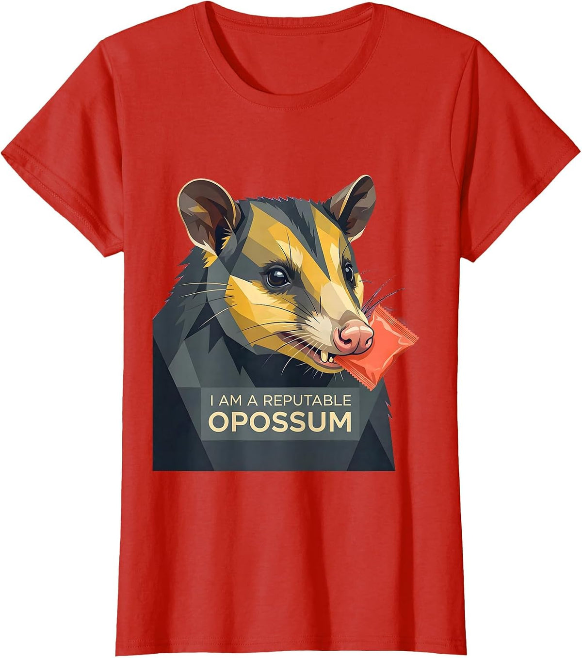 I Am A Reputable Opossum Funny Opossum Lover Meme Humor T-Shirt - Red