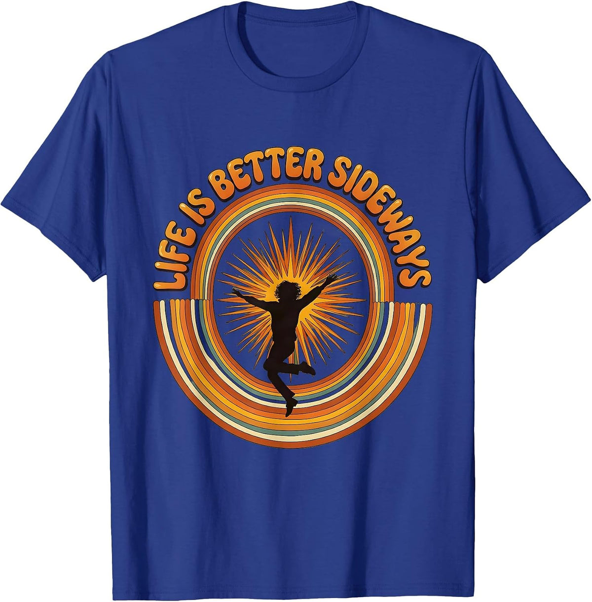 Men's Life Is Better Sideways Cartwheel Gymnastics Design T-Shirt - Royal Blue