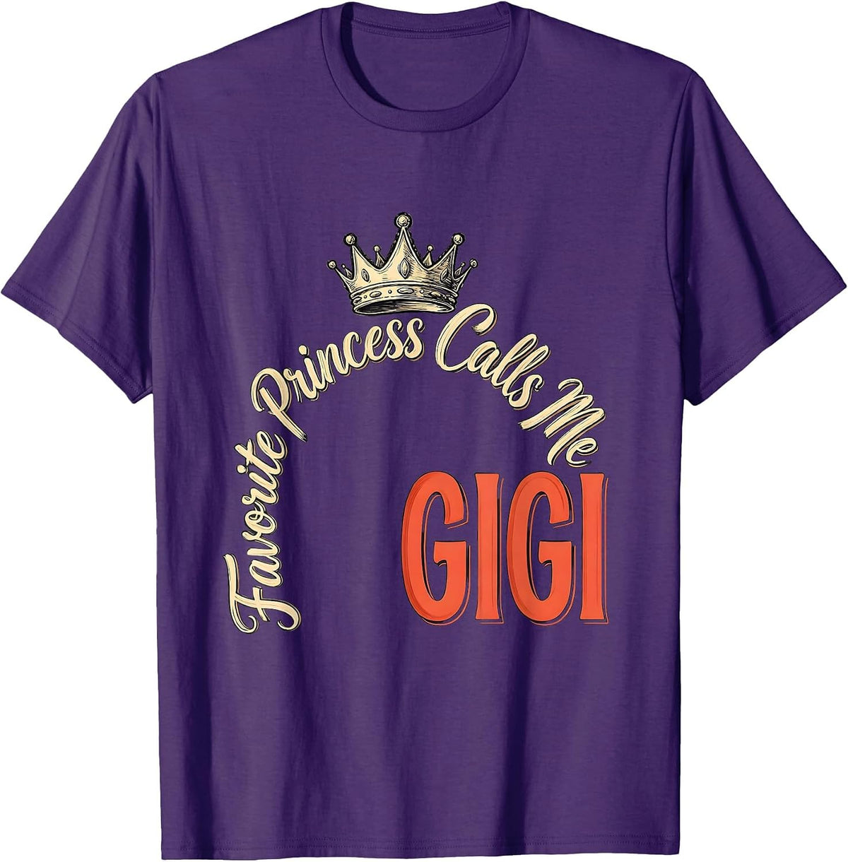 Favorite Princess Calls Me Gigi Funny Grandma Gift T-Shirt - Purple