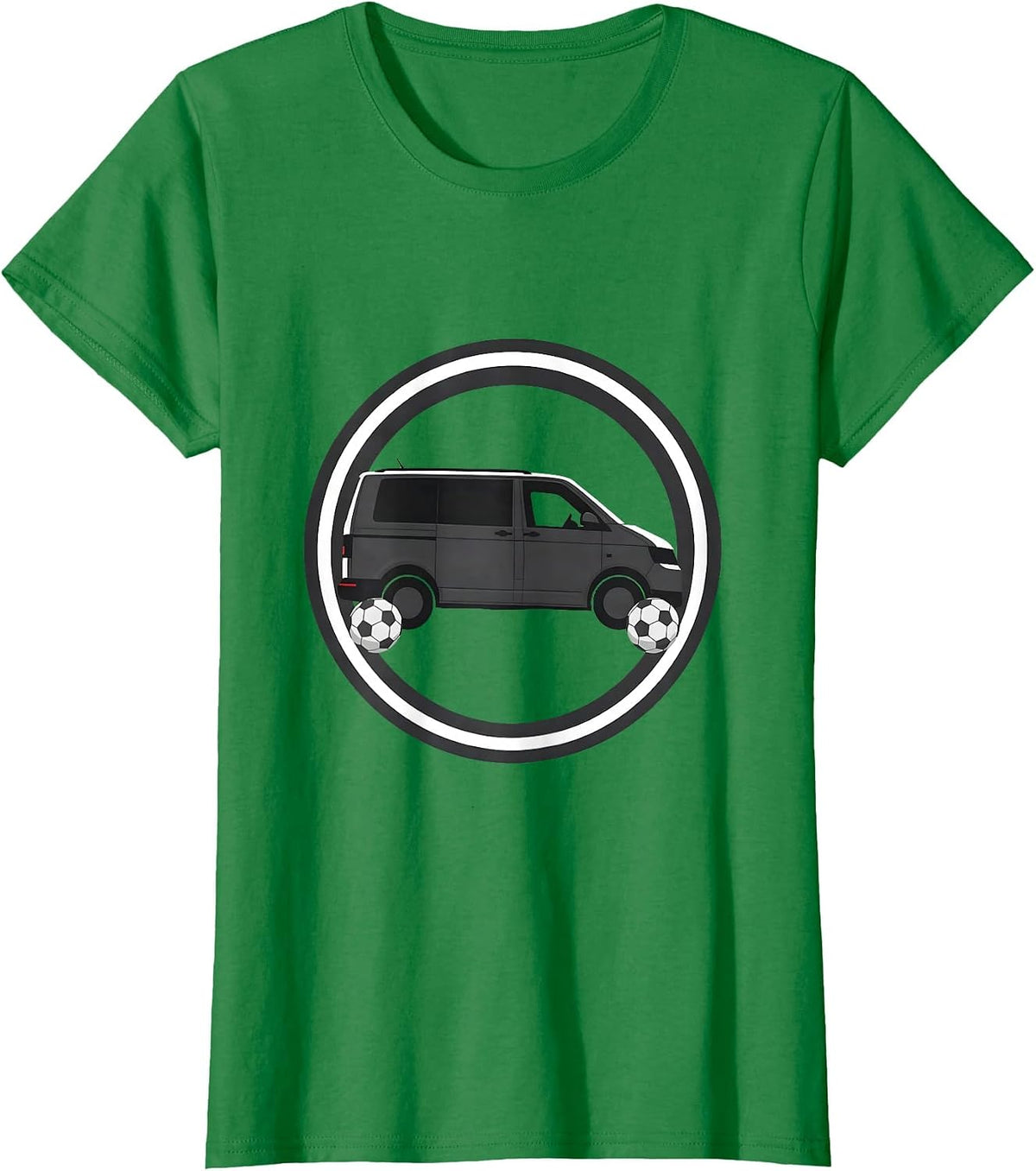 Soccer Dad Minivan Bumper Sticker Graphic T-Shirt - Kelly Green