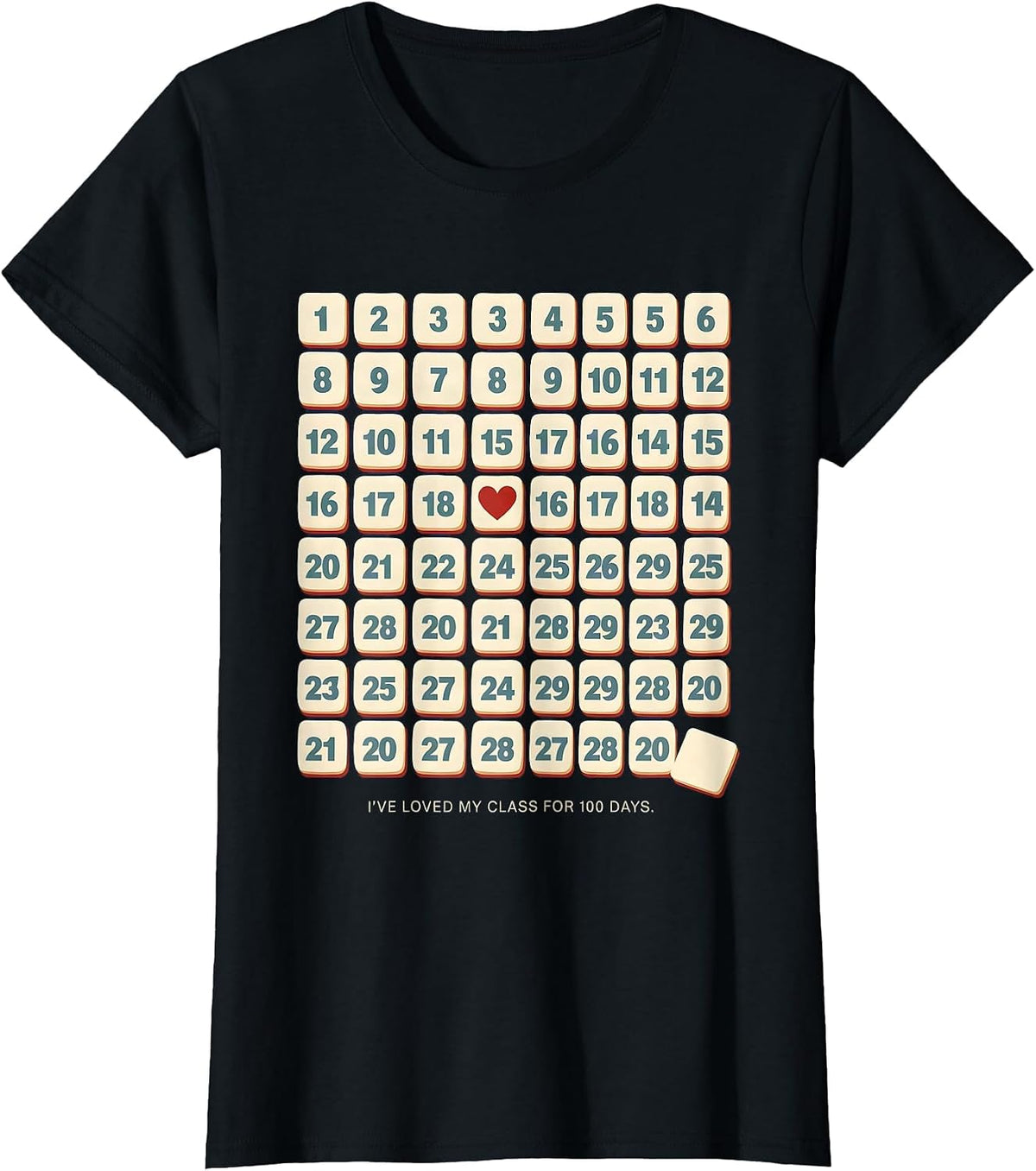 I've Loved My Class For 100 Days Teacher Appreciation T-Shirt - Black
