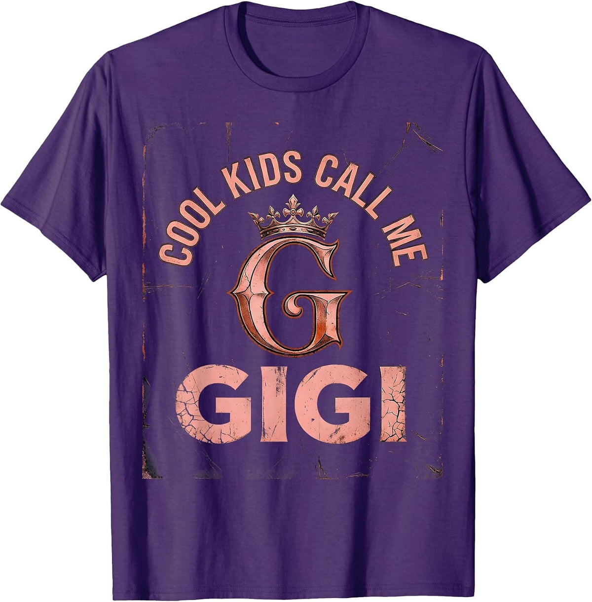 Cool Kids Call Me Gigi Grandma Design T-Shirt - Purple